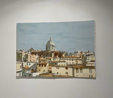 Serigrafia Aldo Riso "Tetti di