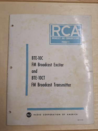Rca broadcast exciter - fm,