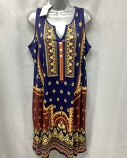 Abito estivo donna Maria & Gabriele modello blu nuovo con etichette taglia XL (477S)