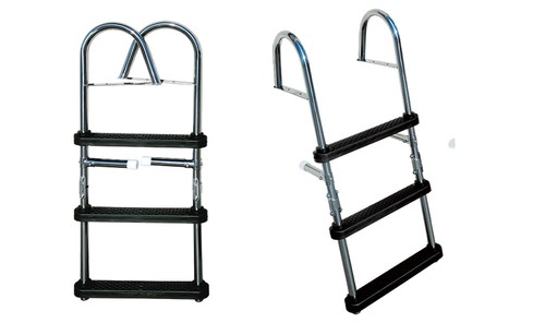 Folding ladder with handrail - folding,