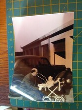 148851 ANTICA FOTOGRAFIA AUTO D' EPOCA UOMO EBIMBO BAMBINO BAMBINA IN CARROZZINA