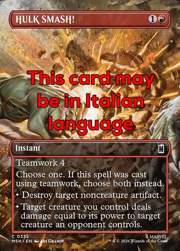 Mtg hulk smash - 2x, exc