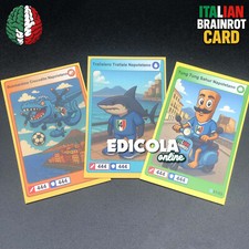 Set 3 Carte Limited Edition del 4° Scudetto del Napoli ITALIAN BRAINROT CARD TCG