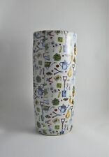 S5876       STUPENDO PORTAOMBRELLI VASO IN PORCELLANA GIARDINAGGIO