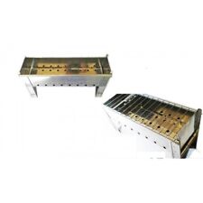 FORNACELLA CANALETTA BARBECUE ARROSTICINI SPIEDINI CAMINETTO ACCIAIO INOX 40 Cm