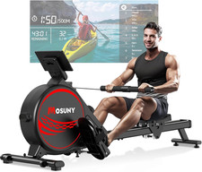 Vogatore per Casa, 16 Livelli Di Resistenza, Vogatore Magnetico Con Guide Di Sco