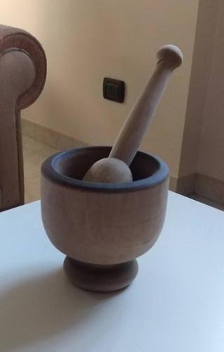 Mortaio pestello legno - in,