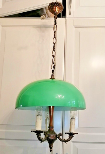 Lampadario vintage vetro verde