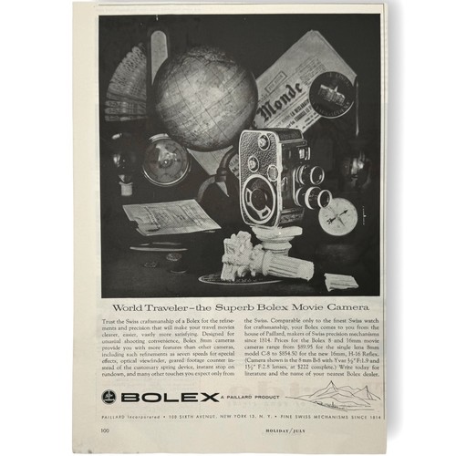 1957 bolex movie camera - bolex,
