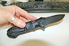 Walther Coltello tattico, lama nera antiriflesso (Black Tactical Knife) camping