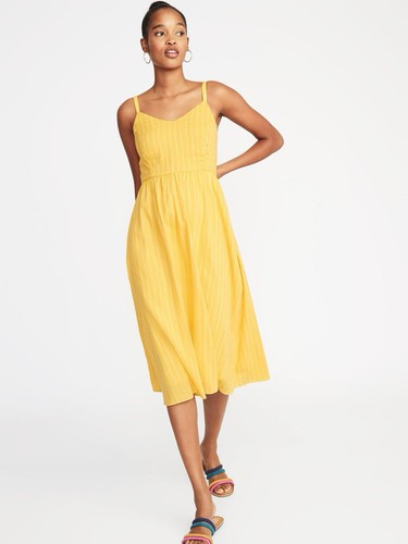 Abito midi cami giallo - , grande