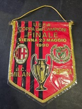 gagliardetto AC MIlan vs Benfica  finale  Coppa Campioni  1990