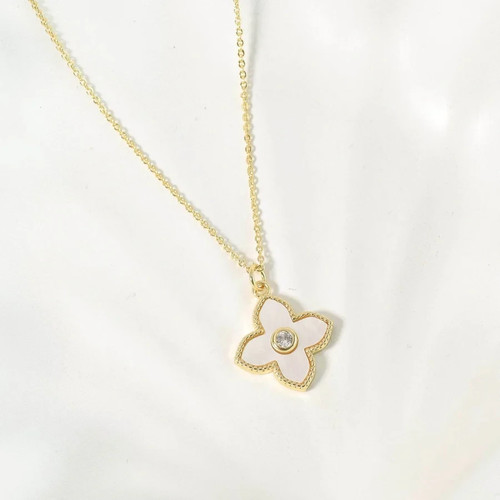 Collana floreale ottone