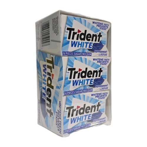 Gomma tridente bianca - gomma, menta