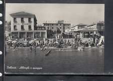 Cartolina Bellaria Alberghi e Spiaggia Hotel Miramare Bristol HH710