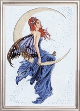 CROSS STITCH FAIRY MOON NYMPH