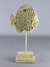 Scultura scheletro pesce marino statua soprammobile decorativo vintage XX Sec.