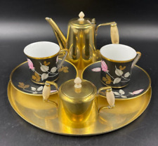 Servizio TET A TET LIMOGES da caffè moka con caffettiera zuccheriera e vassoio