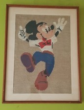Quadro Mezzo punto punto croce Disney Topolino anni 70