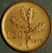 Italy 20 Lire 1975 KM# 97