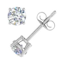 Pendientes de platino redondos