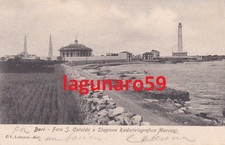 BARI  -  Faro S. Cataldo e Stazione Radiotelegrafica Marconi_viagg. 1906