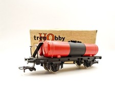 RIVAROSSI 12028 H0 Carro pianale tipo MP 41 FS con botti grandi rarissimo BOX