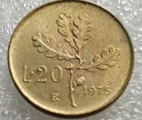 Moneta lire ramo quercia - ramo,