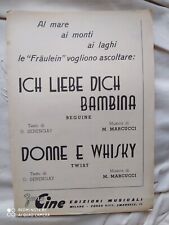 MARIO MARCUCCI "ICH LIEBE DICH BAMBINA" - "DONNE E WHISKY" - 1963 - ED. FONO CIN