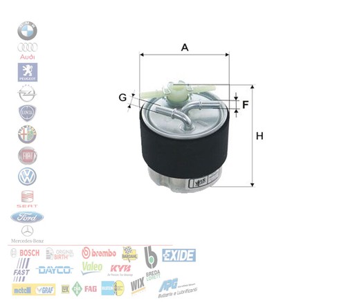Filtro carburante nissan - filtro,