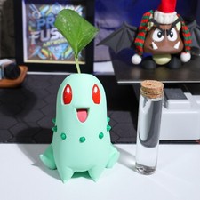 Vaso fioriera Chikorita Pokemon Kawaii stampa 3D - decorazione tavolo giardino regalo