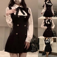 Elegante abito nero finto due