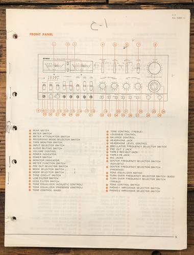 Yamaha preamplificatore - yamaha, c-1
