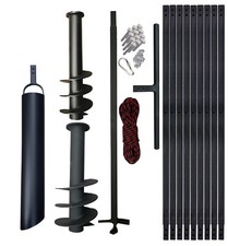 PWSAM Trapano per Pozzi Trivella Manuale Perforatrice Terreno 1-17m 100-180mm