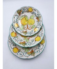 Piatti in Ceramica - Servizio Coppia Piatti in Ceramica di Vietri: Fondo e Piano