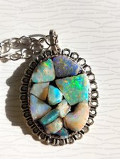 Ciondolo con Chips Di Opale Australiani Coober Pedy.