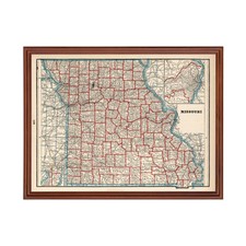 Vecchia mappa del Missouri