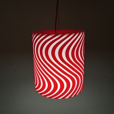 Lampadario in vetro lampada a sospensione Movelight Rosso e bianco a onde Dune