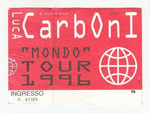Biglietto ticket luca carboni - ticket,