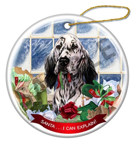 Setter inglese ornamento babbo - ornamento,