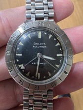 Orologio Vintage BULOVA Accutron Astronaut 214 Tuning Fork GMT 17 Jewel RICONDIZIONATO