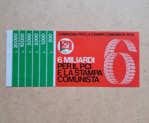 Sottoscrizione 500 000 lire - 500/20.000,