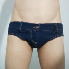 Pantaloni corti uomo gay sexy mini denim vita bassa abbigliamento club festa moda