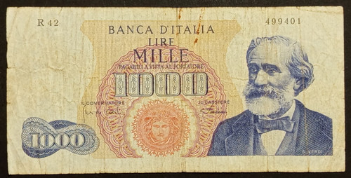 1000 lire 1968 bb verdi - 1000,