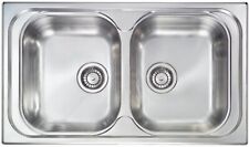 CM Lavello Acciaio Inox 86 x 50 cm 2 Vasche ATLANTIC 010544.X1.01.2016