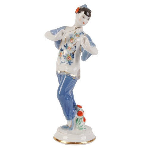 Statua porcellana donna - in,