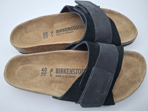 Birkenstock oita black - black, suede