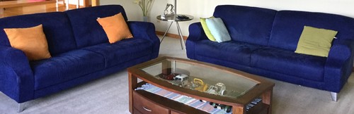 Natuzzi micro suede fabric