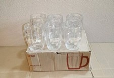 6 Bicchieri Boccali Di Vetro