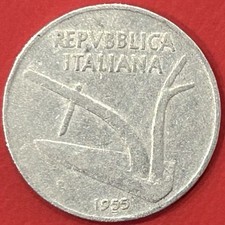 Moneta 10 Lire 1955 "Spighe"